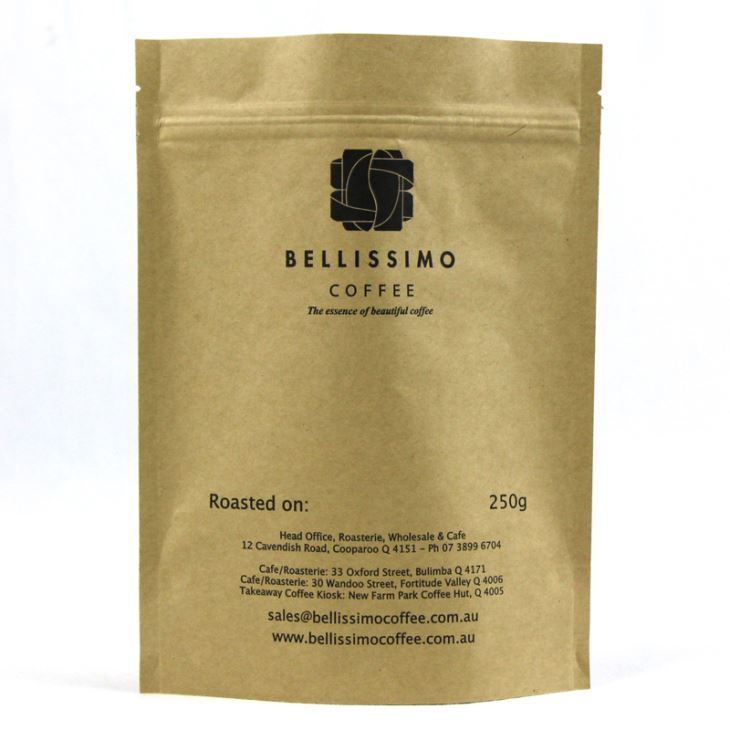 250 g Bosses de cafè Stand amb cremallera