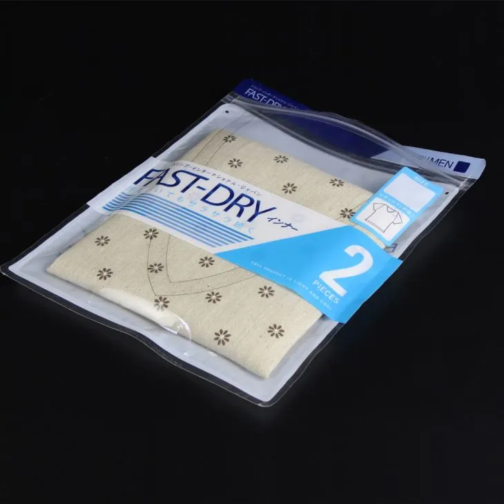 Bosses d'embalatge de peces de plàstic amb cremallera superior Finestra clara Finestra personalitzada