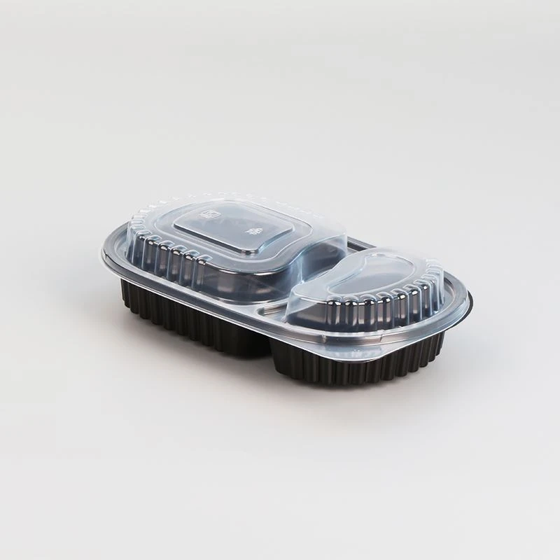 Contenidor d'aliments biodegradable de 9x9x3 per microones de 3 compartiments...