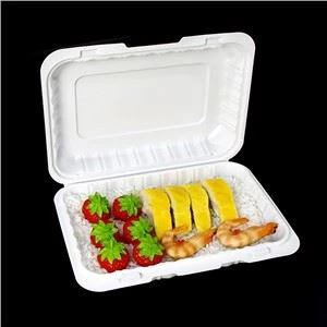 Menjar ecològic de 6 x 9 polzades Anar al contenidor Microones Negre negre d'un sol ús Catering Caixa de dinar de plàstic Envàs d'aliments