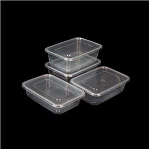 Fiança de dinar Bento d'un sol ús de plàstic de preparació de menjars transparent de bona qualitat per treure contenidor de menjar ràpid amb tapa
