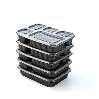 Mostra gratuïta de dinar de restaurant negre Bento Box 2 compartiments de plà...