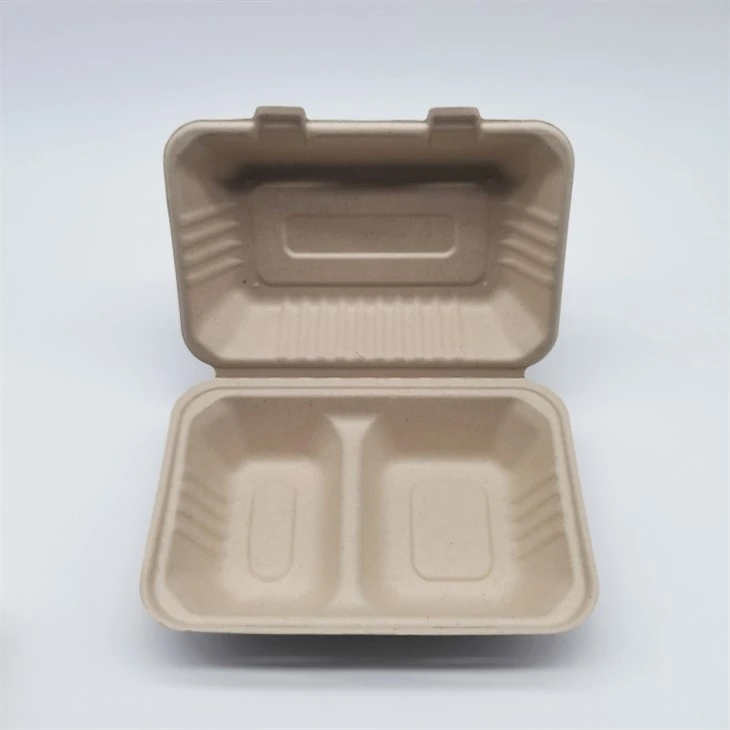 Nature Paper Pulp Canya de sucre Envàs d'aliments Clamshell