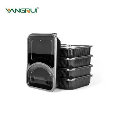 Envasos negres personalitzats per preparar menjars