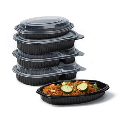 Envasos de preparació de menjar negre de 16 oz
