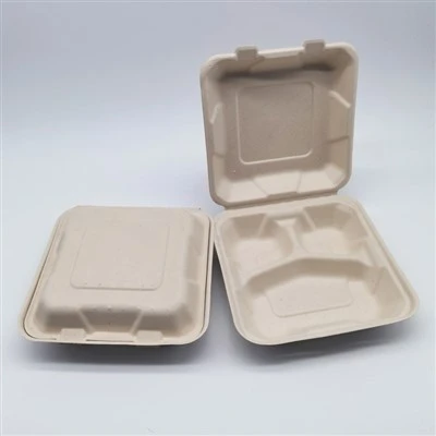 Contenidor d'aliments de llast de canya de sucre 9''x9''