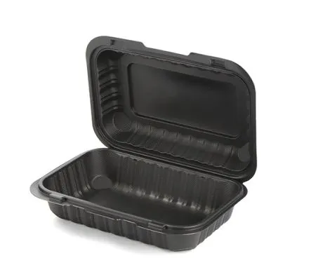 Caixa d'aliments en blanc i negre de 9 x 6 polzades